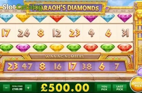 Οθόνη9. Pharaoh's Diamonds Κουλοχέρης 