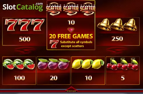 Οθόνη6. 777 Golden Scatter Κουλοχέρης
