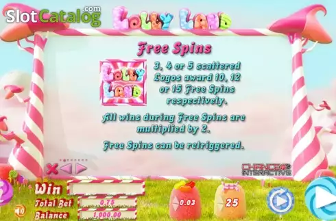 Οθόνη4. Lolly Land (Chance Interactive) Κουλοχέρης