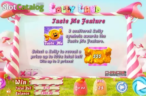 Οθόνη6. Lolly Land (Chance Interactive) Κουλοχέρης