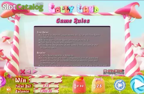 Οθόνη9. Lolly Land (Chance Interactive) Κουλοχέρης