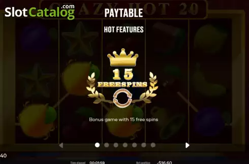 Οθόνη5. Crazy Hot 20 Κουλοχέρης