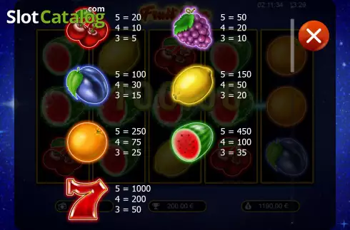 Οθόνη5. Fruit Gem Κουλοχέρης