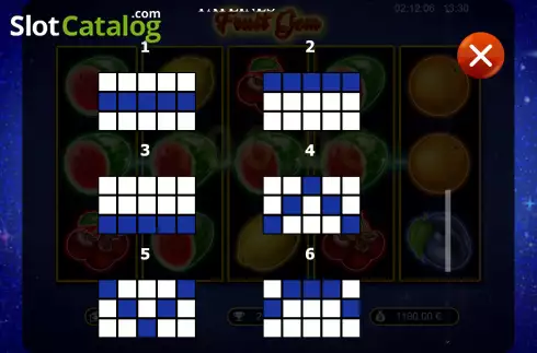 Οθόνη7. Fruit Gem Κουλοχέρης