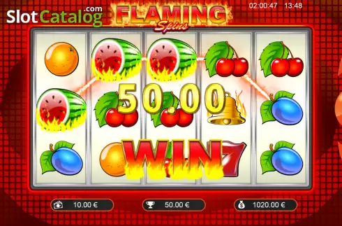 Οθόνη3. Flaming Spins (Cogg Studios) Κουλοχέρης