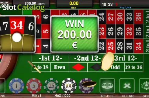 Οθόνη4. European Roulette (Cogg Studio) Κουλοχέρης 