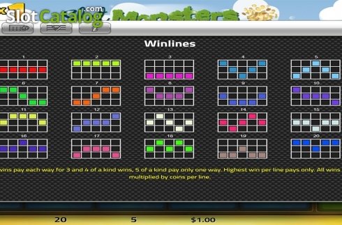 Οθόνη7. Slot Monsters Κουλοχέρης