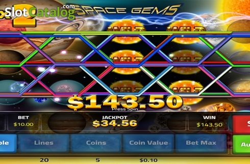 Οθόνη2. Space Gems (Concept Gaming) Κουλοχέρης