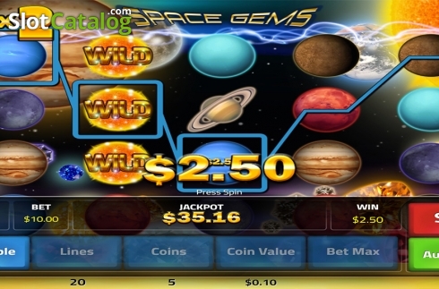 Οθόνη5. Space Gems (Concept Gaming) Κουλοχέρης