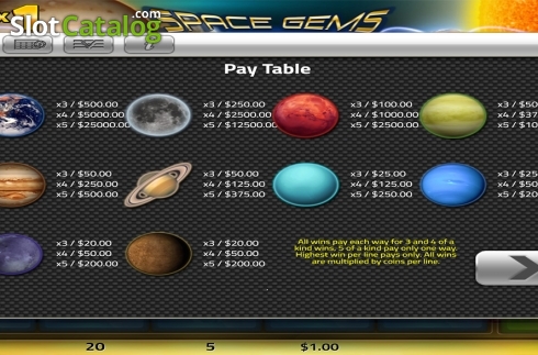 Οθόνη6. Space Gems (Concept Gaming) Κουλοχέρης