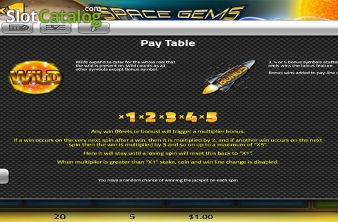 Οθόνη7. Space Gems (Concept Gaming) Κουλοχέρης
