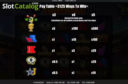 Οθόνη6. Mega Football Κουλοχέρης