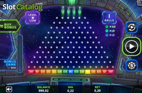 Οθόνη3. Galaxy Plinko (Connective Games) Κουλοχέρης