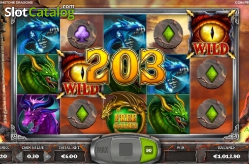 Οθόνη5. Gemstone Dragons Κουλοχέρης
