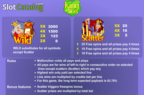 Οθόνη2. King of slots (Cozy) Κουλοχέρης
