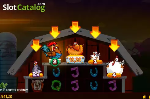 Οθόνη5. Lucky Clucks 2: Rooster Respins Κουλοχέρης