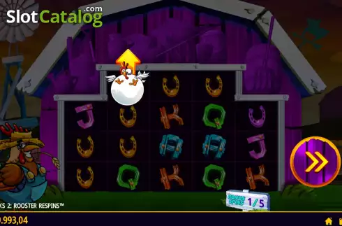 Οθόνη9. Lucky Clucks 2: Rooster Respins Κουλοχέρης