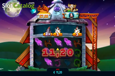 Οθόνη3. Lucky Clucks 3: Barnyard Blastoff Κουλοχέρης