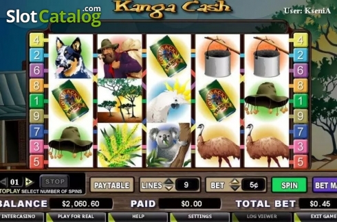 Οθόνη2. Kanga Cash (Cryptologic) Κουλοχέρης