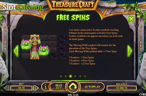 Οθόνη7. Treasure Craft Κουλοχέρης