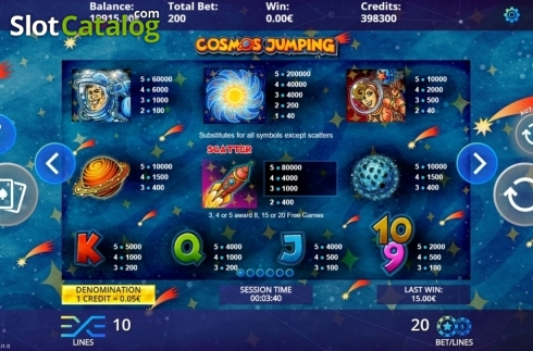 Οθόνη5. Cosmos Jumping Κουλοχέρης