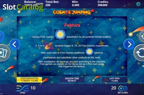 Οθόνη7. Cosmos Jumping Κουλοχέρης
