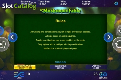 Οθόνη6. Mushroom Fable Κουλοχέρης