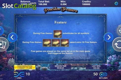 Οθόνη7. Poseidon Treasure Κουλοχέρης