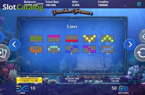 Οθόνη9. Poseidon Treasure Κουλοχέρης
