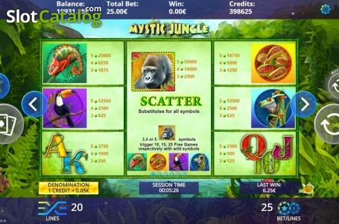 Οθόνη5. Mystic Jungle (DLV) Κουλοχέρης