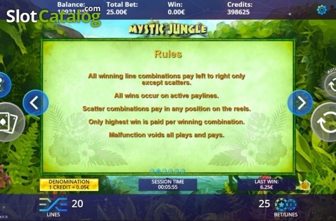 Οθόνη6. Mystic Jungle (DLV) Κουλοχέρης