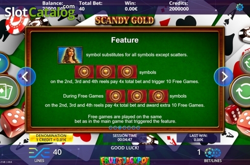Οθόνη9. Scandy Gold Fruits Jackpot Κουλοχέρης