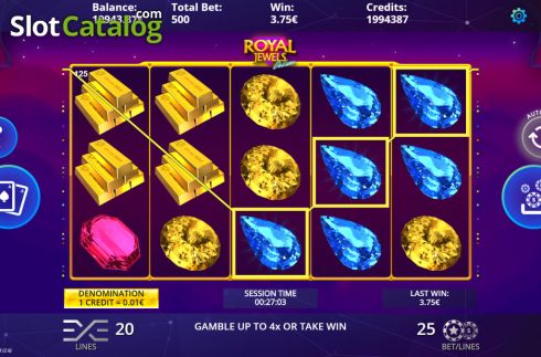 Οθόνη3. Royal Jewels Deluxe Κουλοχέρης