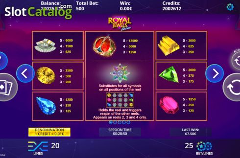 Οθόνη8. Royal Jewels Deluxe Κουλοχέρης