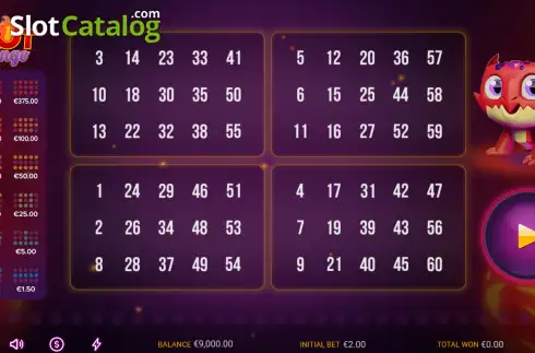 Οθόνη2. Hot Bingo Express Κουλοχέρης