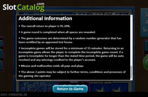Οθόνη8. Jaxpot 7s Scratcher Κουλοχέρης