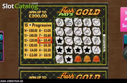Οθόνη6. Flash Pays Gold Scratcher Κουλοχέρης