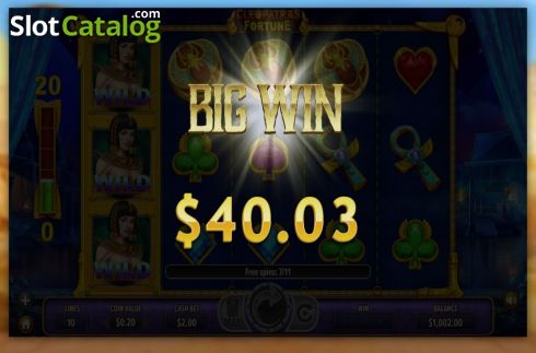 Οθόνη5. Cleopatras Fortune (Dragon Gaming) Κουλοχέρης