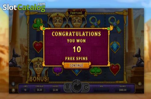 Οθόνη4. Cleopatras Fortune (Dragon Gaming) Κουλοχέρης