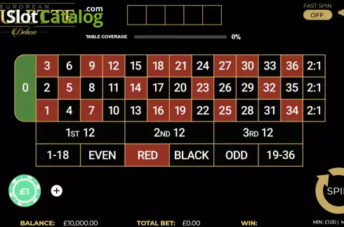 Οθόνη2. European Roulette Deluxe (Dragon Gaming) Κουλοχέρης
