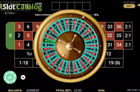 Οθόνη3. European Roulette Deluxe (Dragon Gaming) Κουλοχέρης