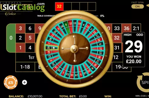 Οθόνη5. European Roulette Deluxe (Dragon Gaming) Κουλοχέρης