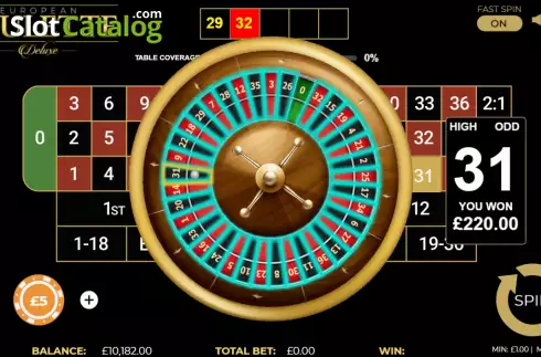 Οθόνη6. European Roulette Deluxe (Dragon Gaming) Κουλοχέρης