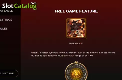 Οθόνη7. Rise of the Titans Scratchcard Κουλοχέρης