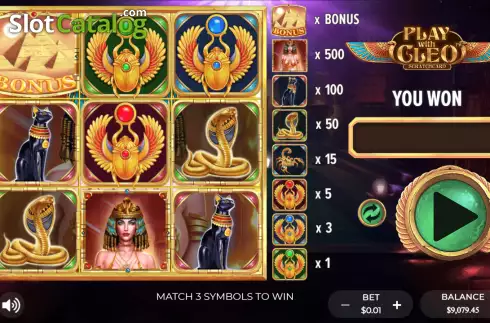 Οθόνη2. Play With Cleo Scratchcard Κουλοχέρης