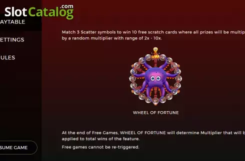 Οθόνη6. Sea Treasures Scratchcard Κουλοχέρης