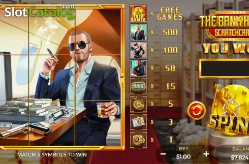 Οθόνη2. The Bank Heist Scratchcard Κουλοχέρης
