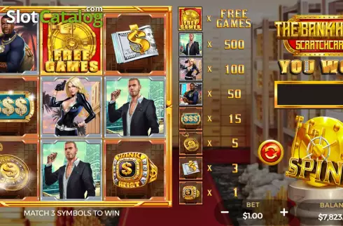 Οθόνη4. The Bank Heist Scratchcard Κουλοχέρης