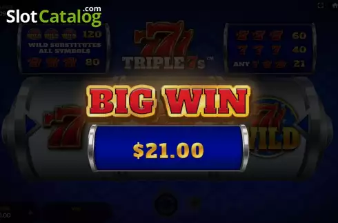 Οθόνη3. Triple 7s Κουλοχέρης
