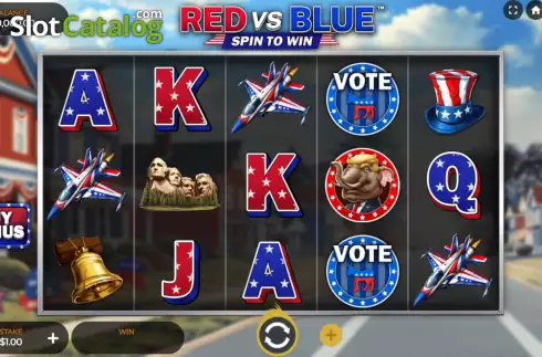 Οθόνη2. Red vs Blue Spin to Win Κουλοχέρης